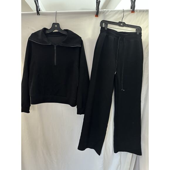 Womens Casual Two Piece Sets Outfits Quarter Zip Sweatshirts Size S - Picture 1 of 6